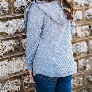 Quilted Full Zip Hoodie - M